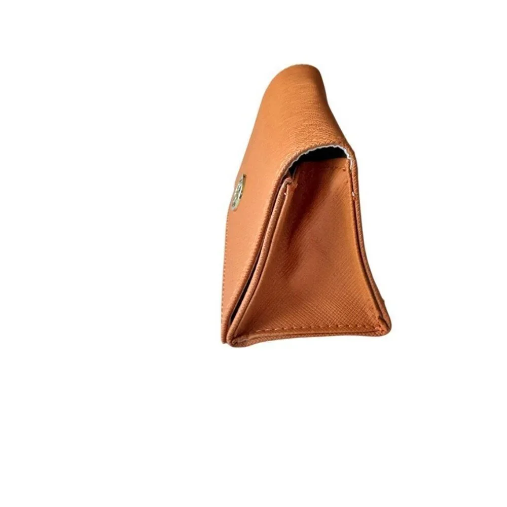 Tory Burch Sunglasses Case Holder faux Saffiano Leather Logo New Without Tags